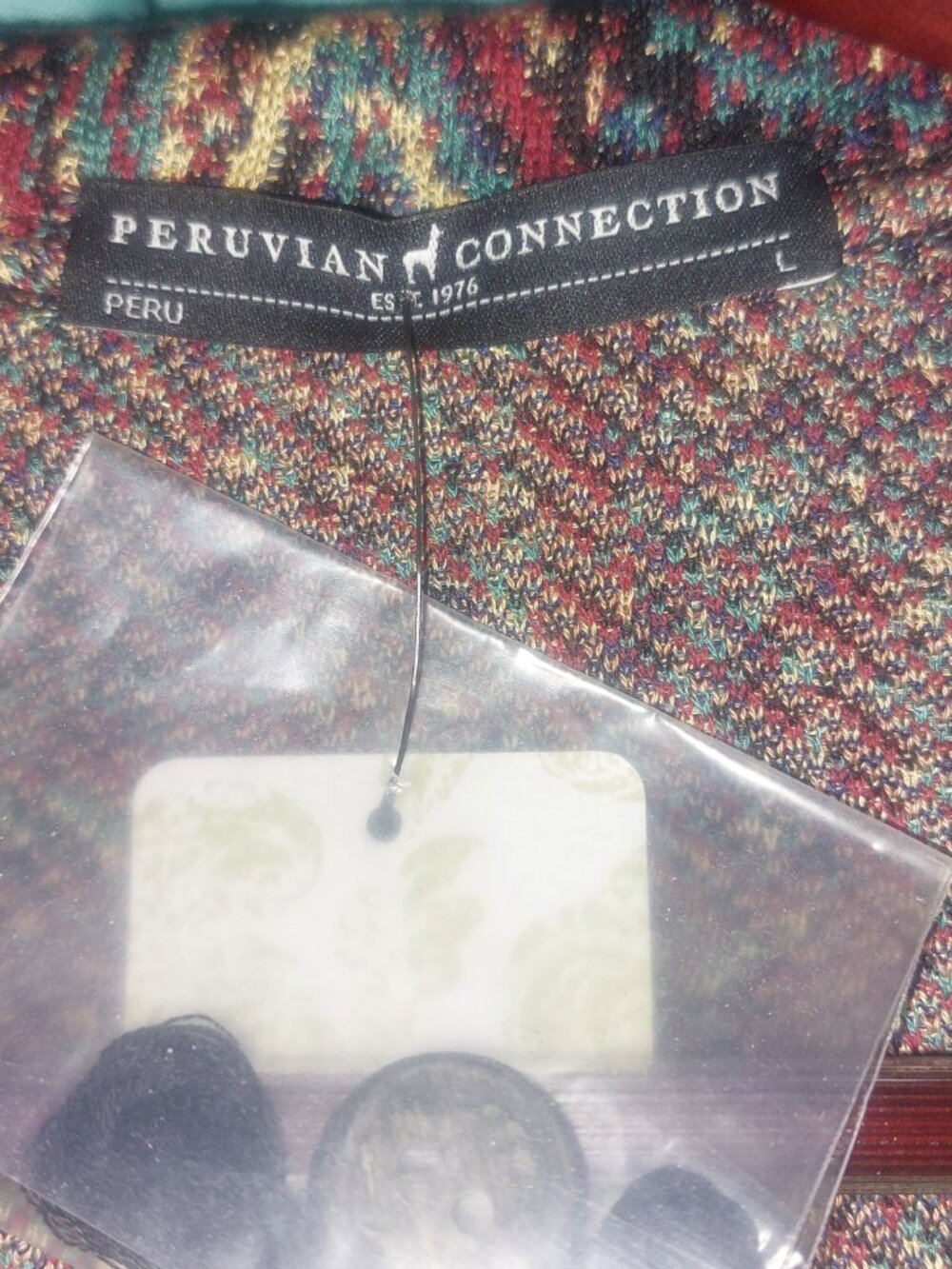 Peruvian Connection Cardigan Large - Picture 3 of 6